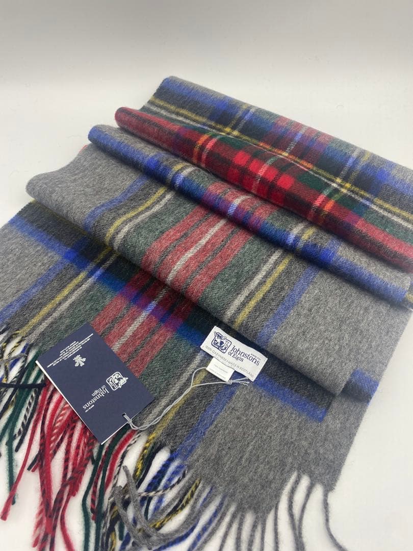 JOHNSTONS ジョンストンズ 中判チェックストール　グレースチュワート