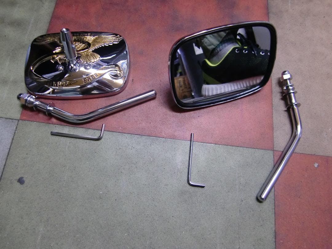 0640-0476.ゴールドイーグルライブツーライドミラー2個セット