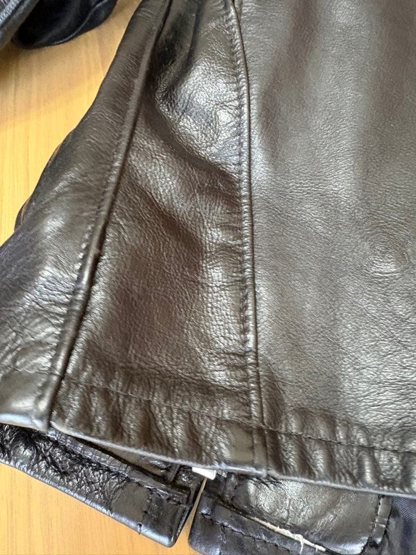 ジ*ス様 schottシングルライダース 襟付きボア無しサイズ34