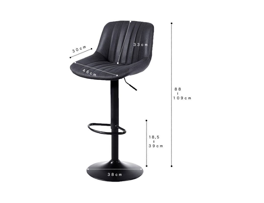 カウンターチェア　黒　2脚セット