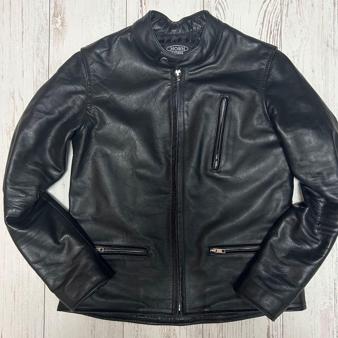 HORN WORKS シングルライダース バッファローレザー Mサイズ
