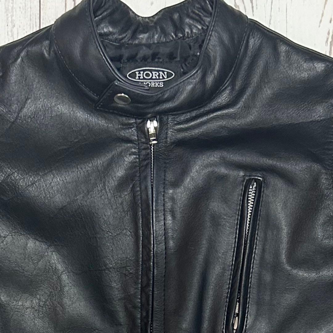 HORN WORKS シングルライダース バッファローレザー Mサイズ