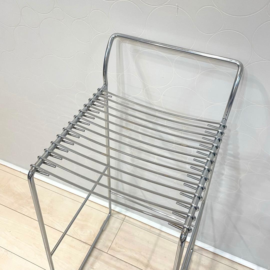 【希少】スチール ロッドチェア バーチェア ハイチェア アンティーク 北欧風