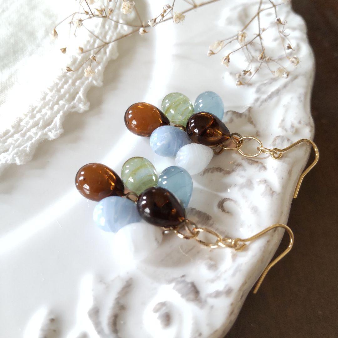 ちびさま専用◎手作りガラスのピアスとネックレス 11点おまとめ