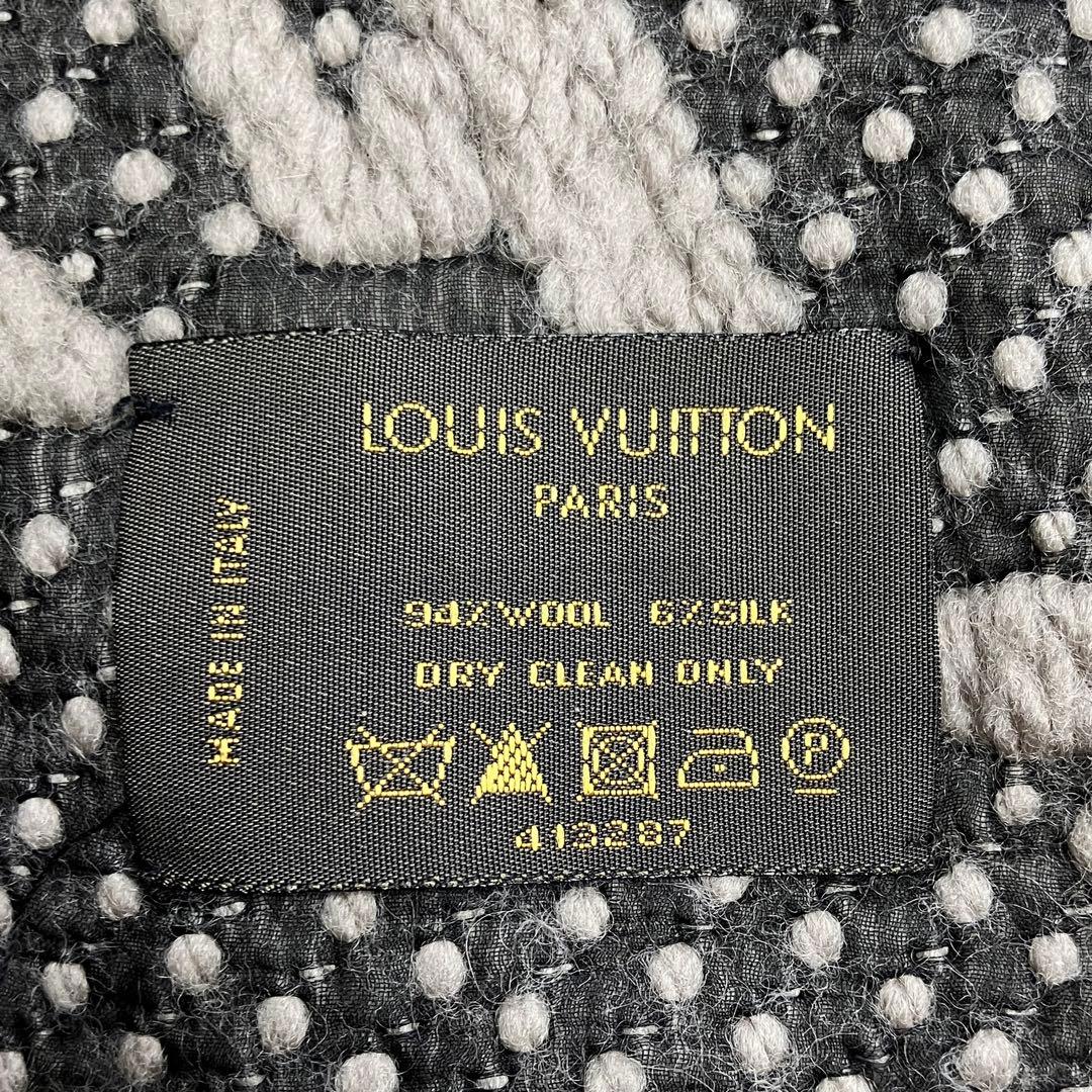 LOUIS VUITTON エシャルプ ロゴマニア マフラー ウール シルク