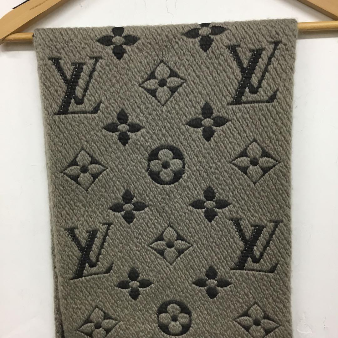 LOUIS VUITTON エシャルプ ロゴマニア マフラー ウール シルク