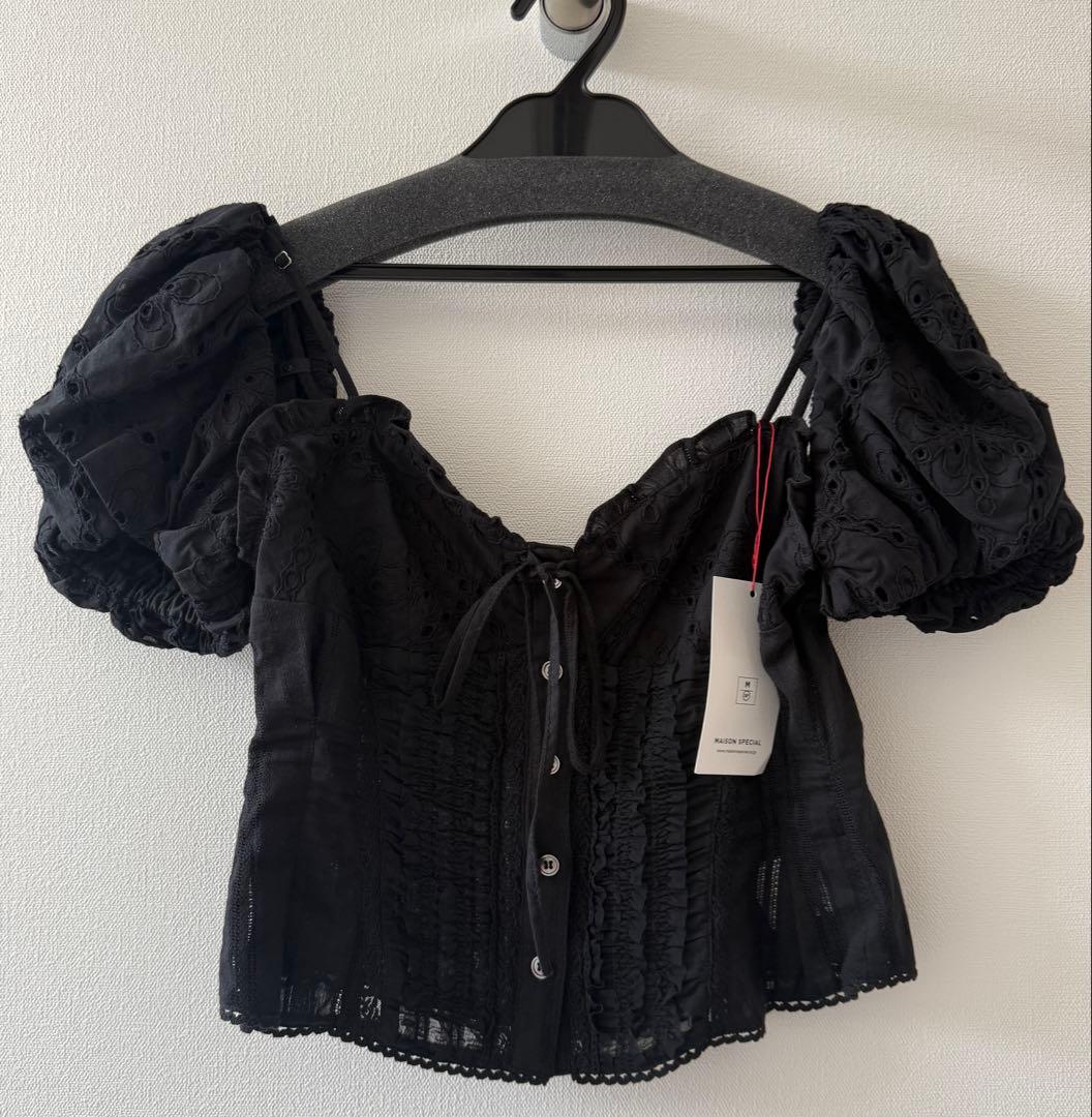 MAISON SPECIAL【新品未使用】2WAYコットンパフスリーブビスチェ