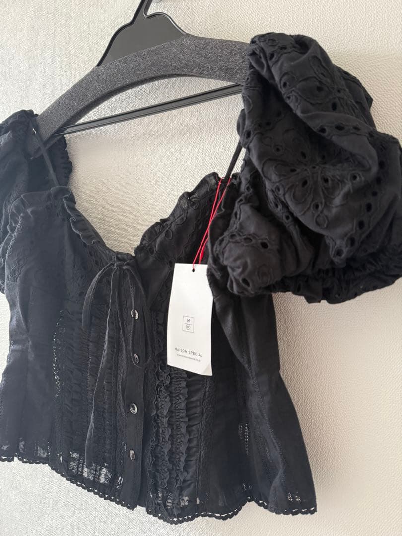 MAISON SPECIAL【新品未使用】2WAYコットンパフスリーブビスチェ