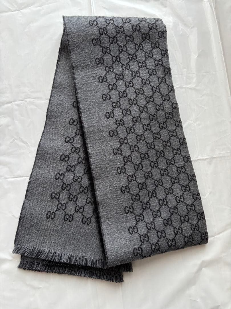 GUCCIダブルジャカードGGウールスカーフ