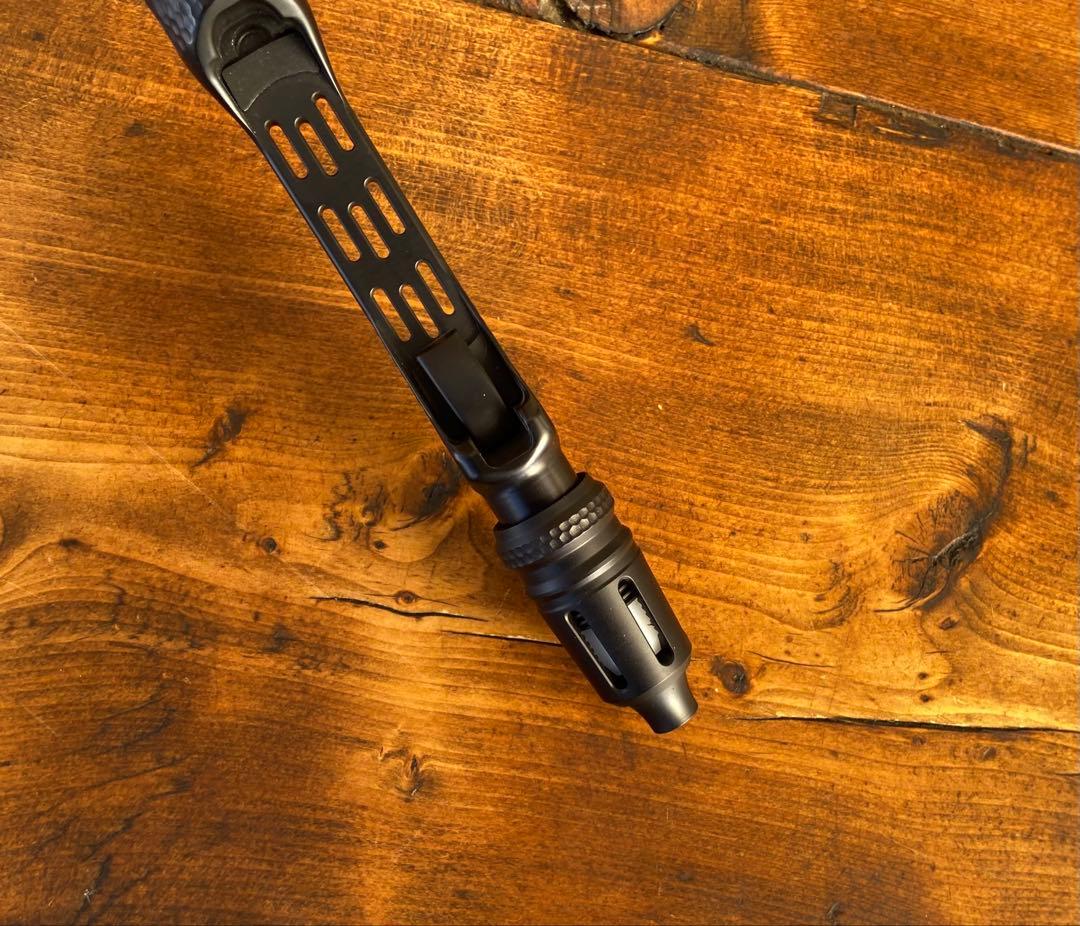 ガングリップ　ブラック　鹿の角グリップ　ハンドメイド　渓流釣り　トラウトロッド