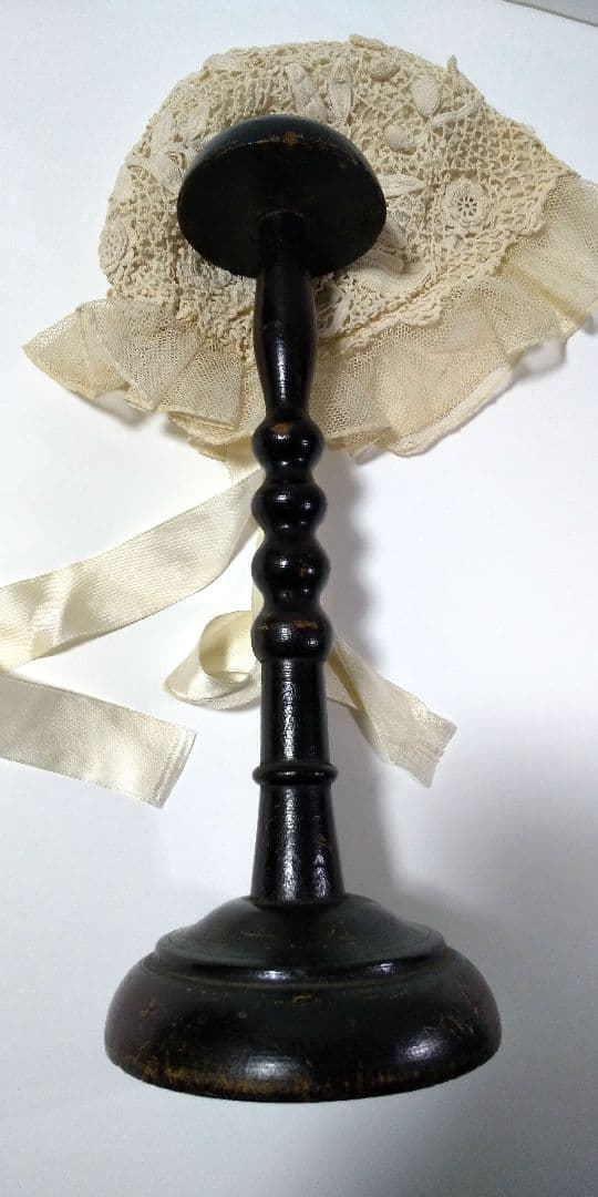 アンティーク レース ボンネット アンティーク ハットスタンド ベビー ドール