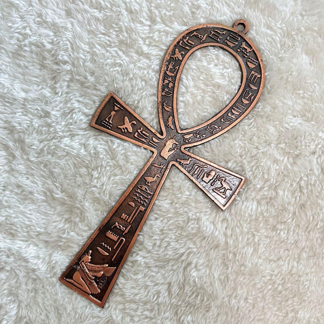 【エジプト現地購入・レア】アンク十字（生命の鍵）☥ インテリア／お守りにも