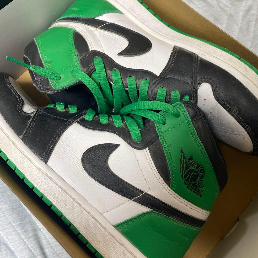 Nike Air Jordan ハイカットスニーカー ブラック/グリーン