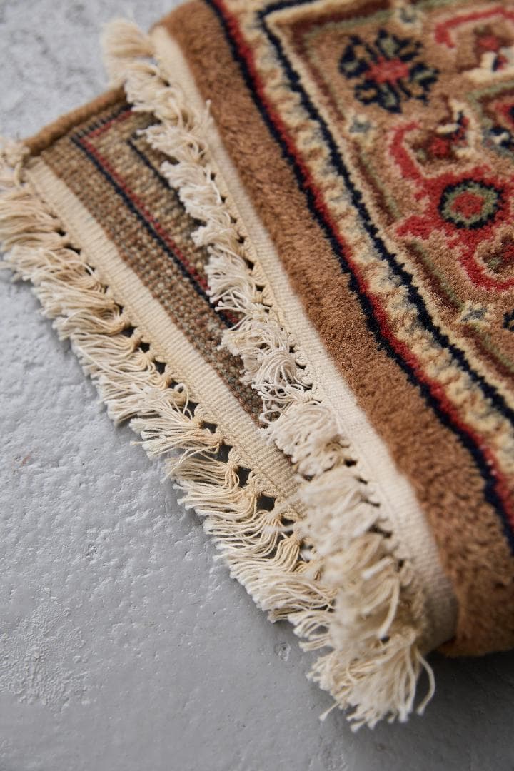 ヴィンテージラグ　ペルシャ絨毯　ハマダン産（96×61cm）赤　アイボリー　緑