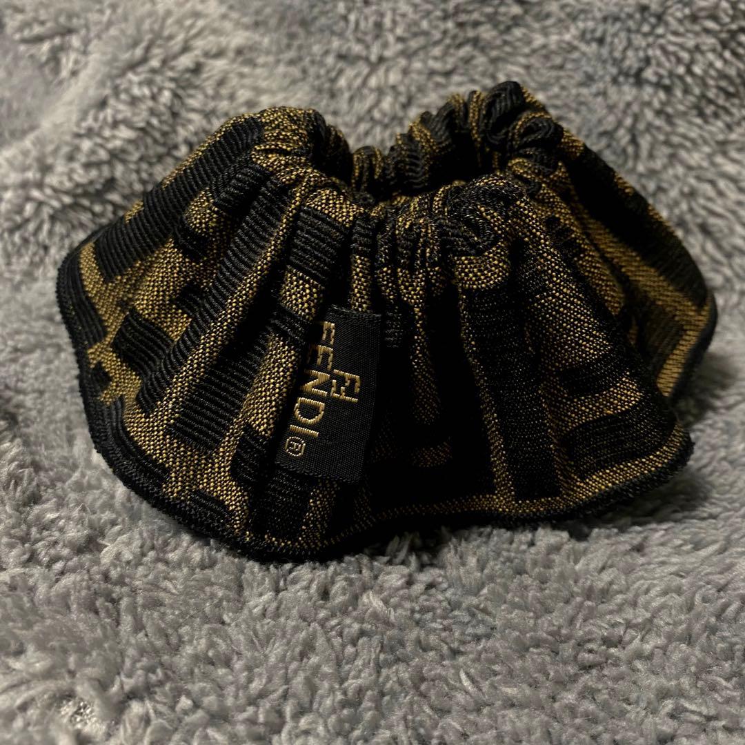 未使用品✨FENDI フェンディ　シュシュ　FF ロゴ ズッカ柄