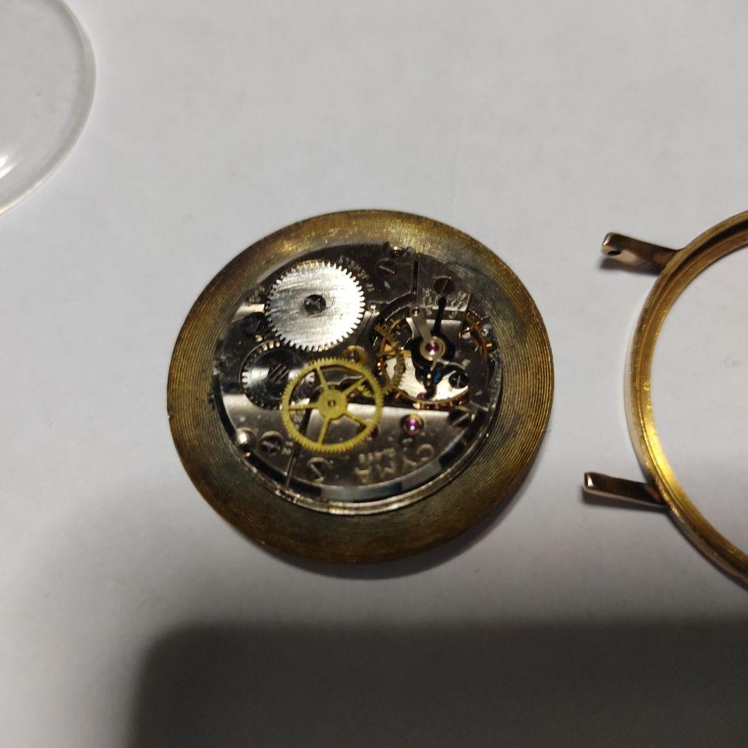 CYMA。シーマ。時計。18K、0.750。ジャンク品。スクラップ品。壊れ品。