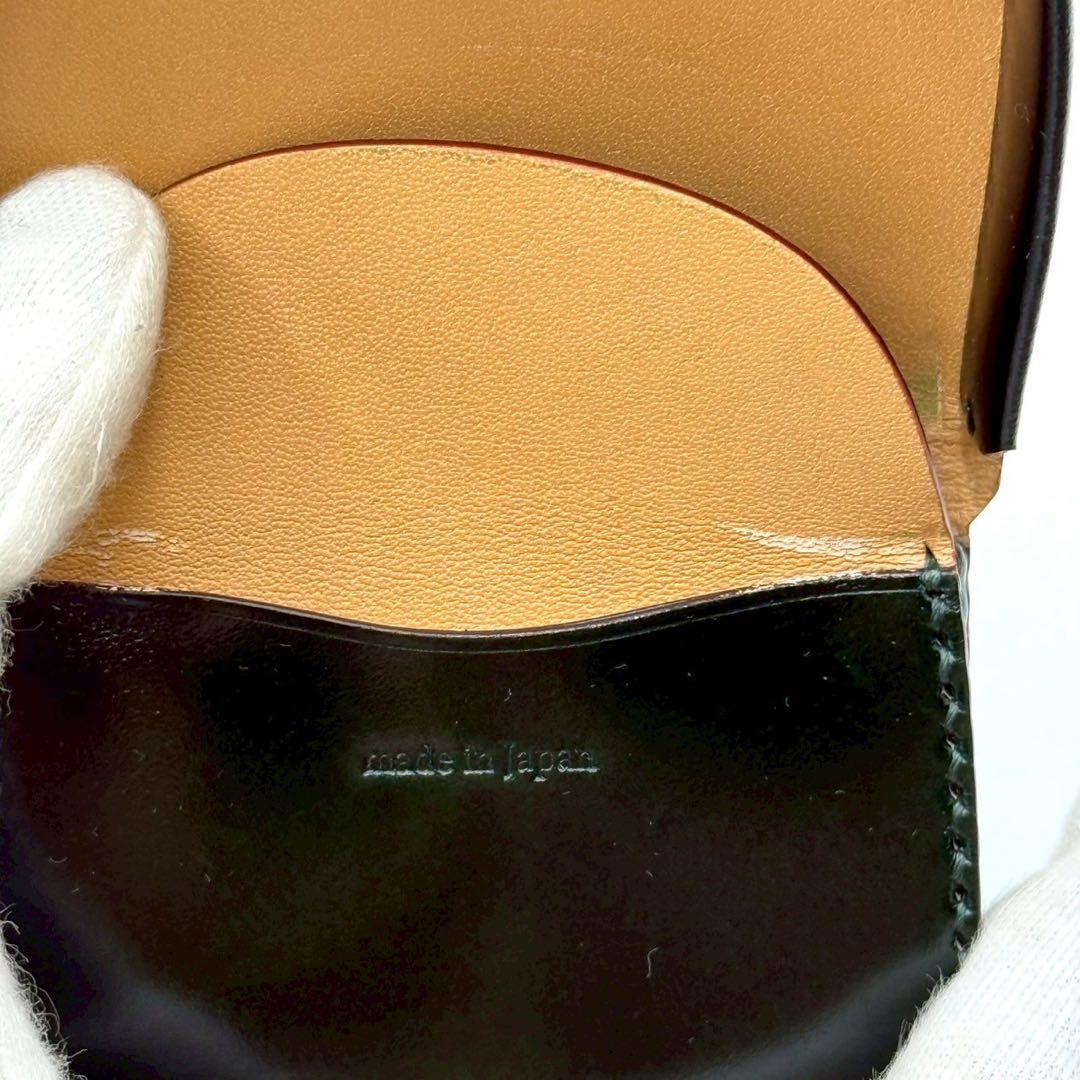 【現行✨未使用品】ガンゾ コードバン 馬蹄型ケース ダークグリーン 保証書