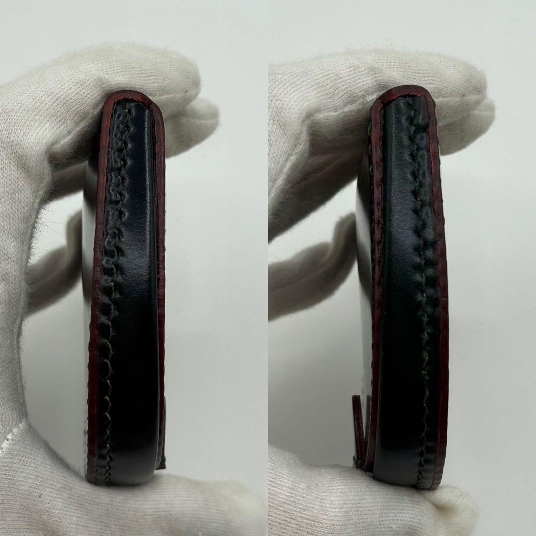 【現行✨未使用品】ガンゾ コードバン 馬蹄型ケース ダークグリーン 保証書