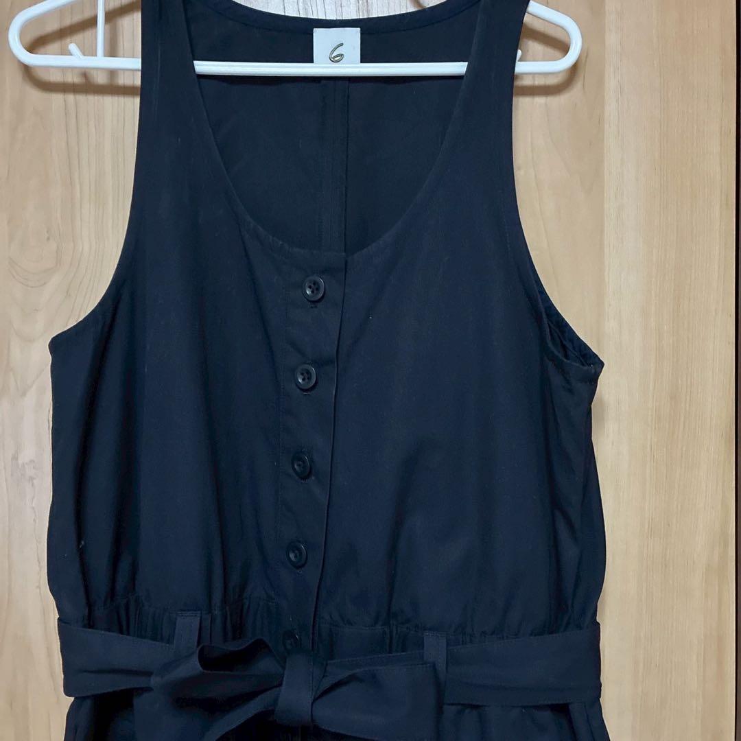 ＜6(ROKU)＞コットン ベルト オールインワン