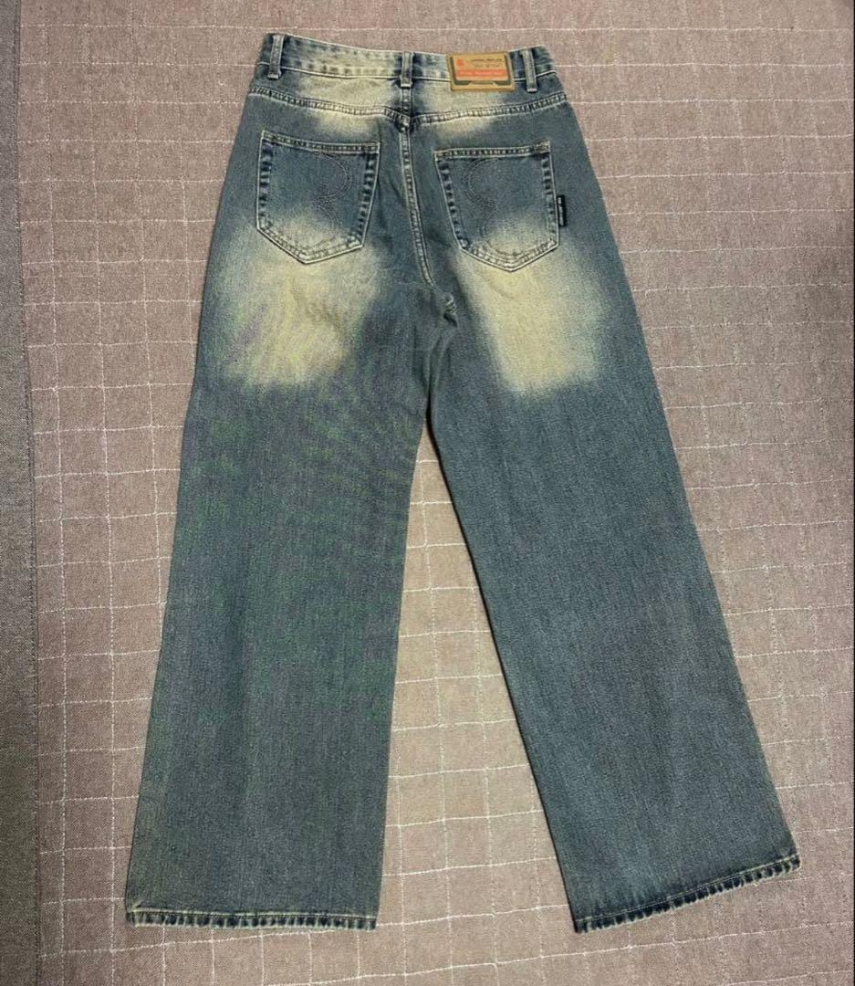 地底人 オンライン ウォッシュドバギーパンツ 未使用 美品 BJHG 希少XS