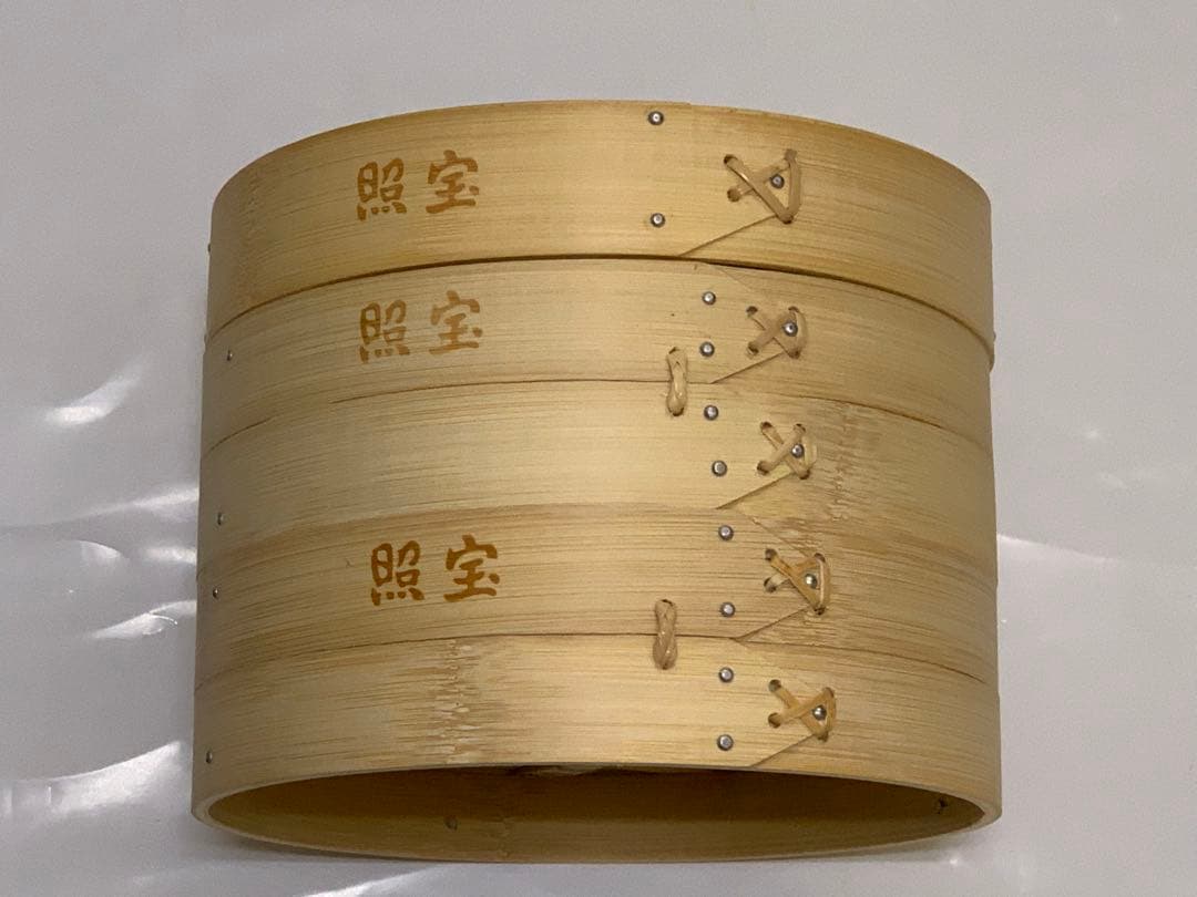竹製蒸籠２１センチ２段・蒸し板セット