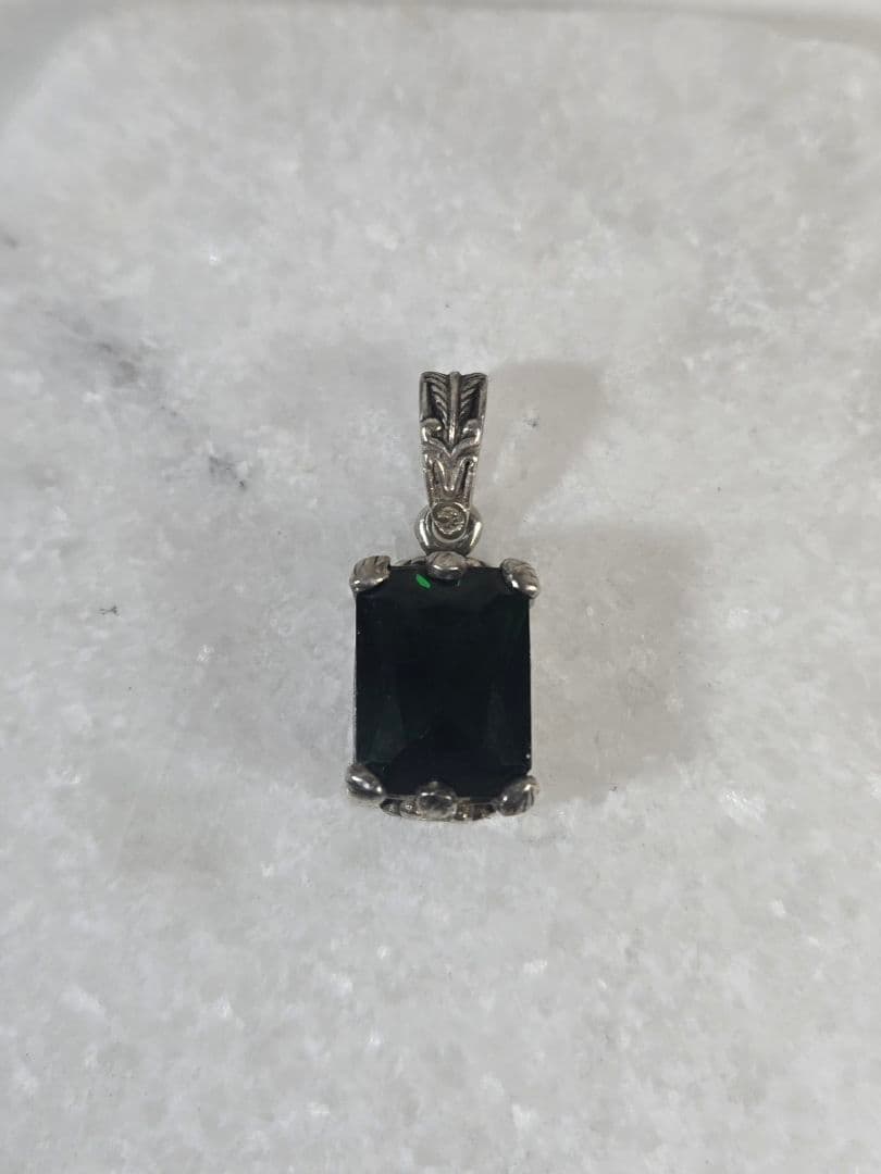 【ZOCALO】イスラミック・ スクエア・ペンダントトップS・グリーンク オーツ