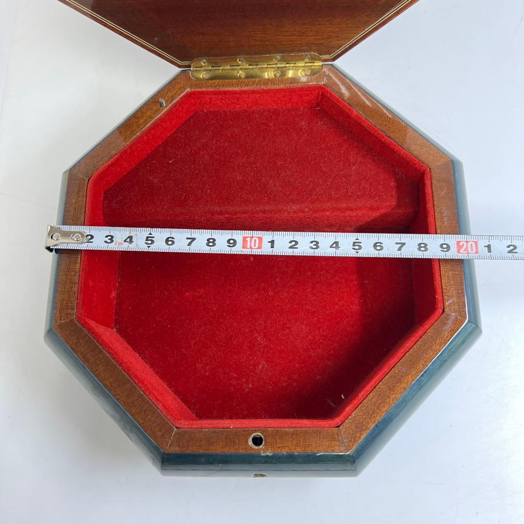 リュージュ　象嵌　オルゴール　幅約24㎝　タサチ　東な8-0121①