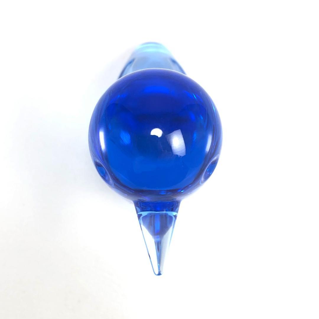 【美品】バカラ／ファウナクリストポリス バード ブルー／BC260