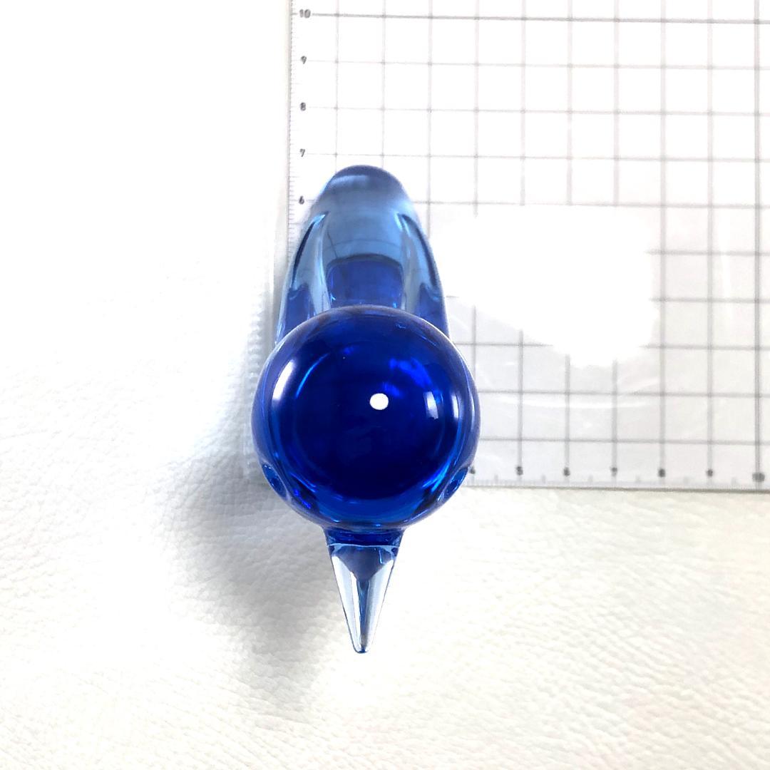 【美品】バカラ／ファウナクリストポリス バード ブルー／BC260