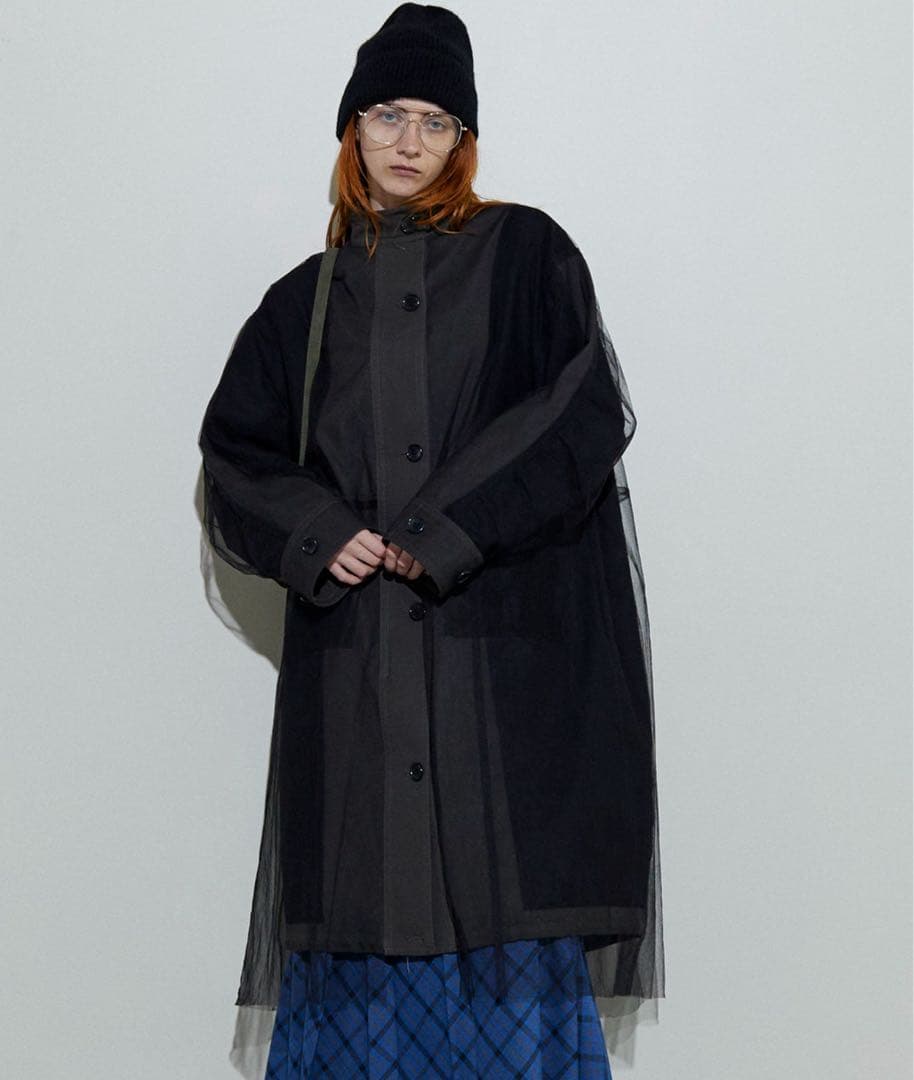Reversible Tulle Coat/リバーシブルチュールモッズコート