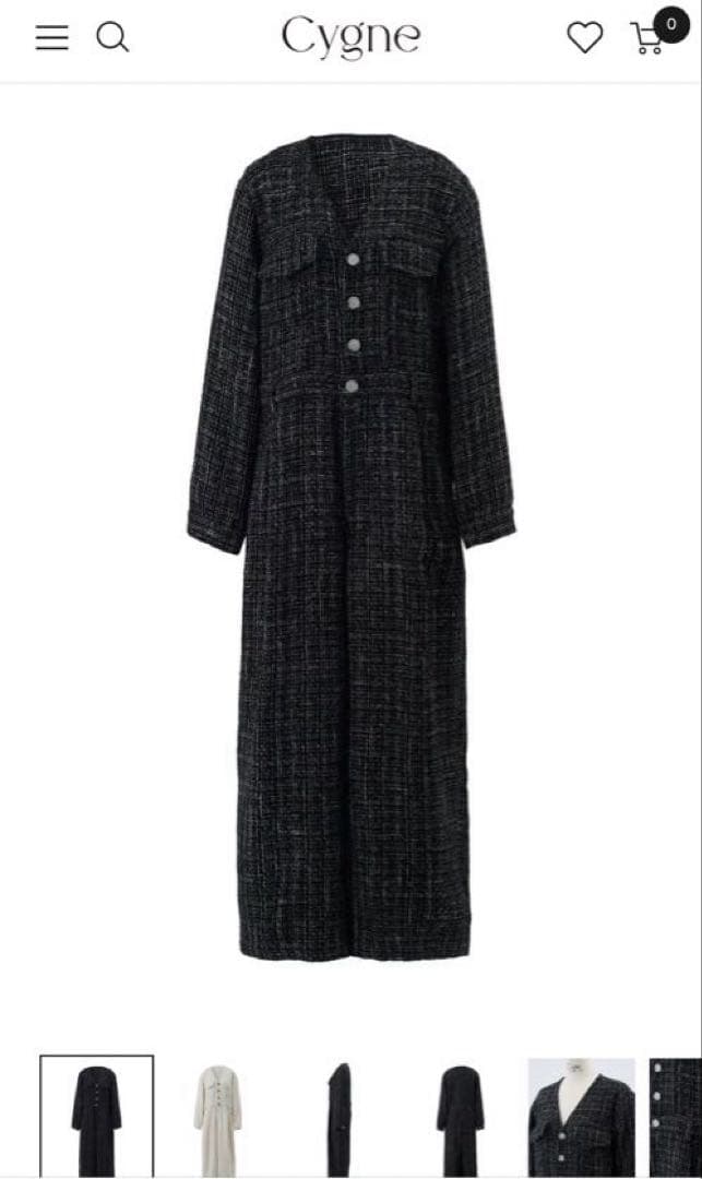 シーニュ　Cygne ツイードオールインワン