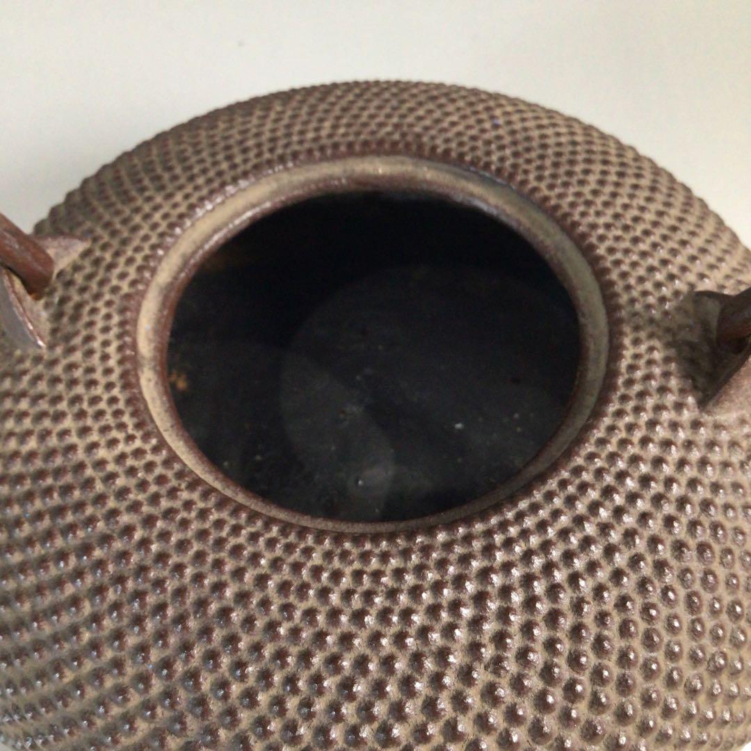 Ｐ３８５　銚子　『釜師　佐藤浄清造』『替蓋付』『平丸霰地紋』　共箱　酒器