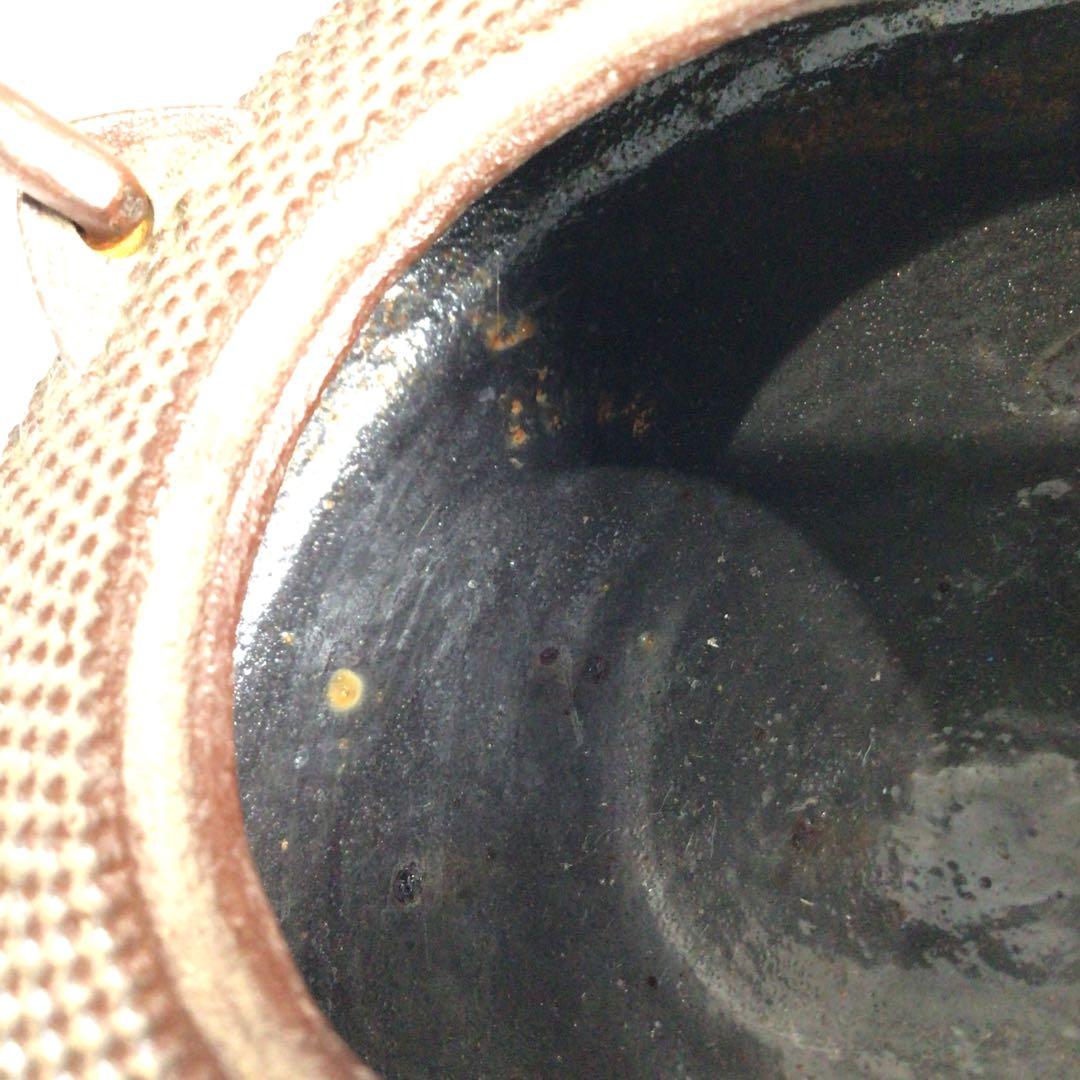 Ｐ３８５　銚子　『釜師　佐藤浄清造』『替蓋付』『平丸霰地紋』　共箱　酒器