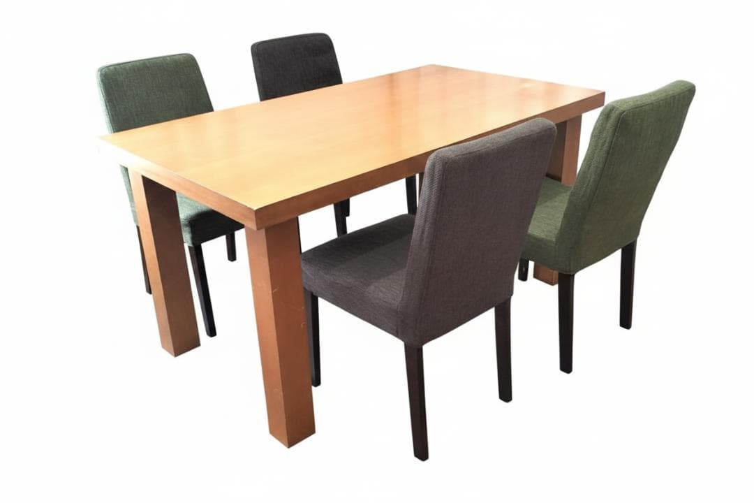 静岡市引き取り 木製ダイニングテーブル と 椅子4脚 セット