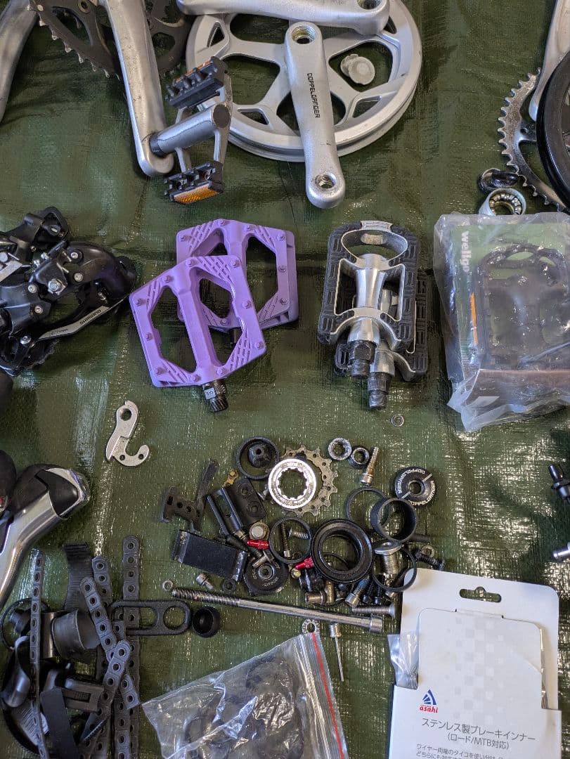 ジャンク自転車　ロードバイク　パーツ　部品　セット