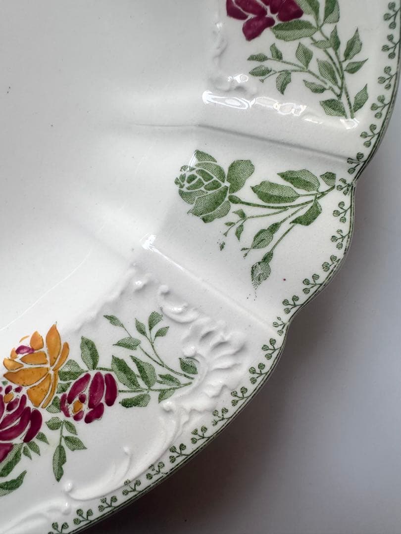 サルグミンヌ　フランス　アンティーク　プレート　皿　ブロカント