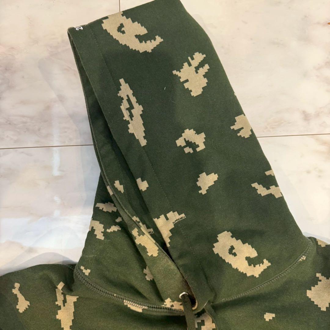 supreme Olive Russian Camo パーカー