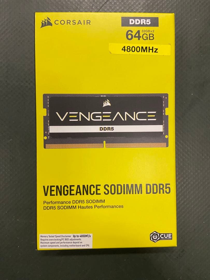 2個　CORSAIR VENGEANCE ノートPC用 DDR5 64GB