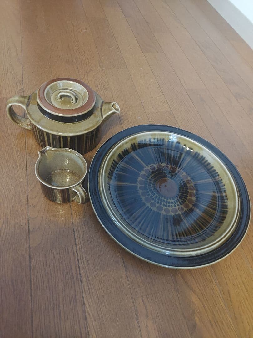 【食器棚整理】ARABIA　KOSMOS ティーポット・クリーマー・プレート