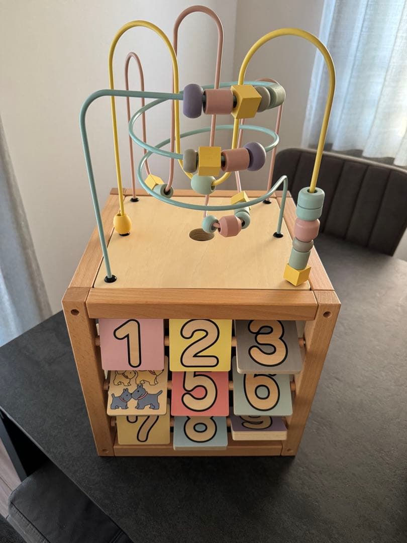 エド・インター 森のあそび箱　木製 知育玩具 数字ビーズ遊び　限定パステルカラー