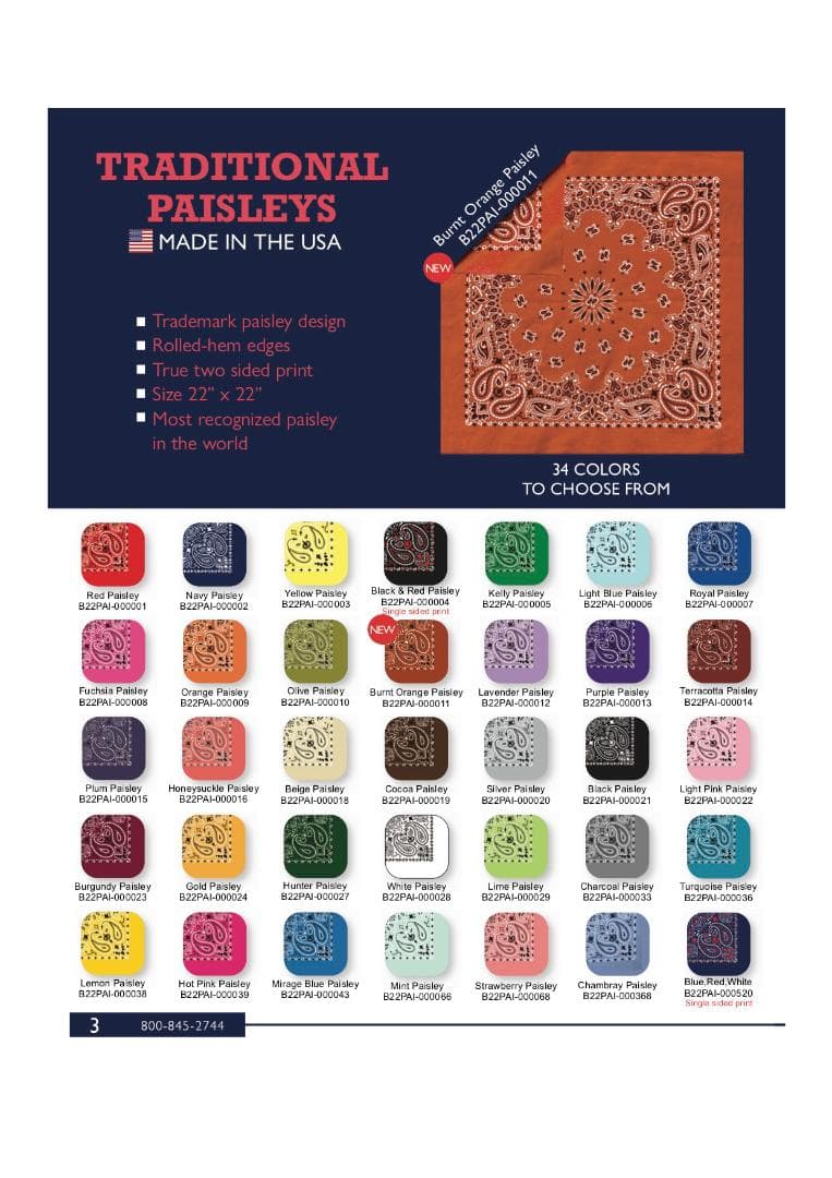 HAV-A-HANK ペイズリーバンダナ 50枚セット