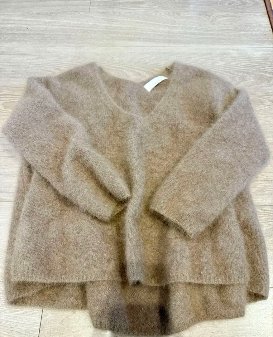 ガリャルダガランテ ラクーン100% ファーニット Vネック オーバーサイズ