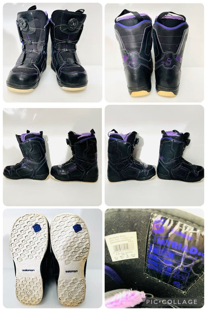 女性用　サロモン　スノボ　スノーボード　3点セット　リズム　レディース　25.5