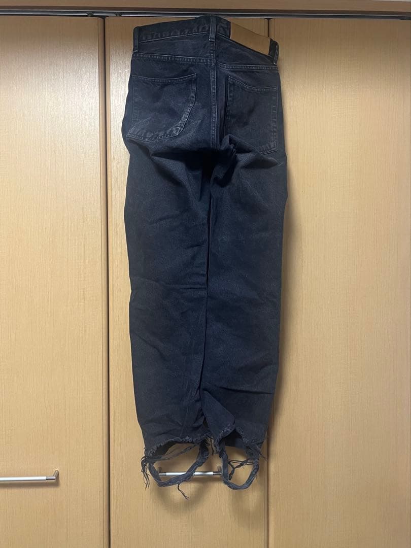 アンスクリア】DENIM BAGGY PANTS - BLACK USED