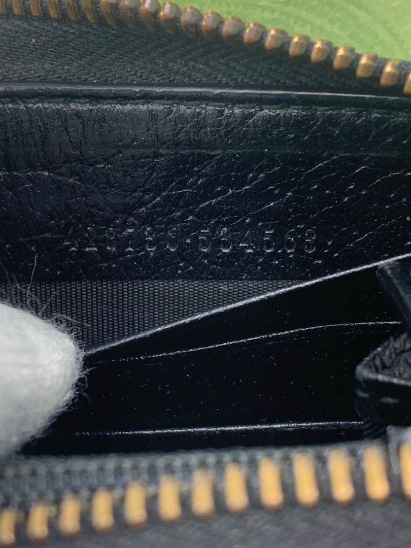 マリエGUCCI グッチ GGマーモント ジップラウンド長財布