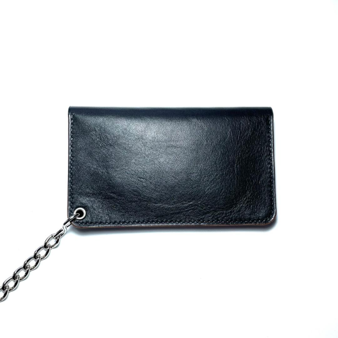 ミドルトラッカーウォレット　ホースハイド　デッドストックジッパー　前面ポケット