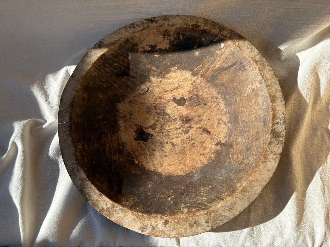 古道具　木皿　繭皿　皿