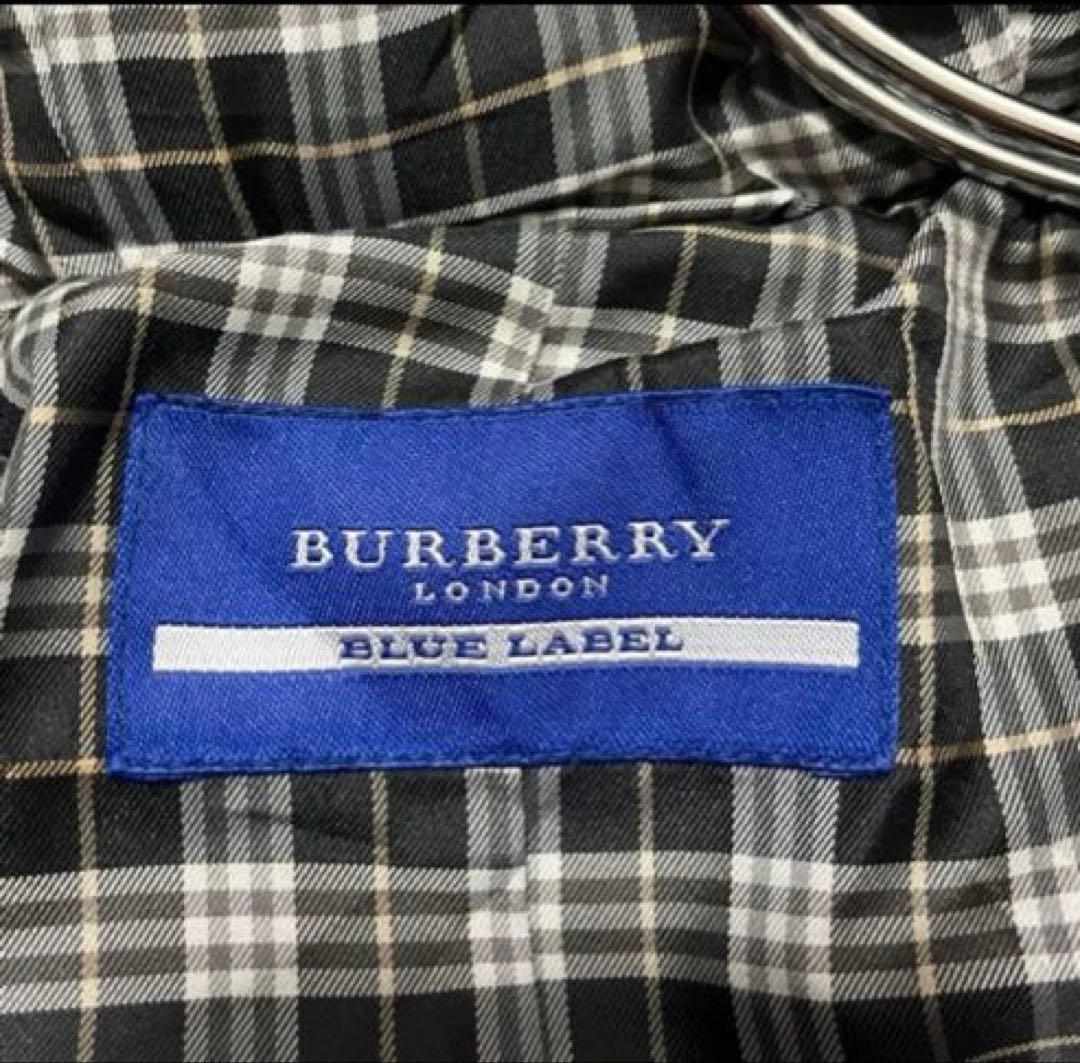 未使用　バーバリーブルーレーベル　ラムレザー ダッフルコート 黒　M