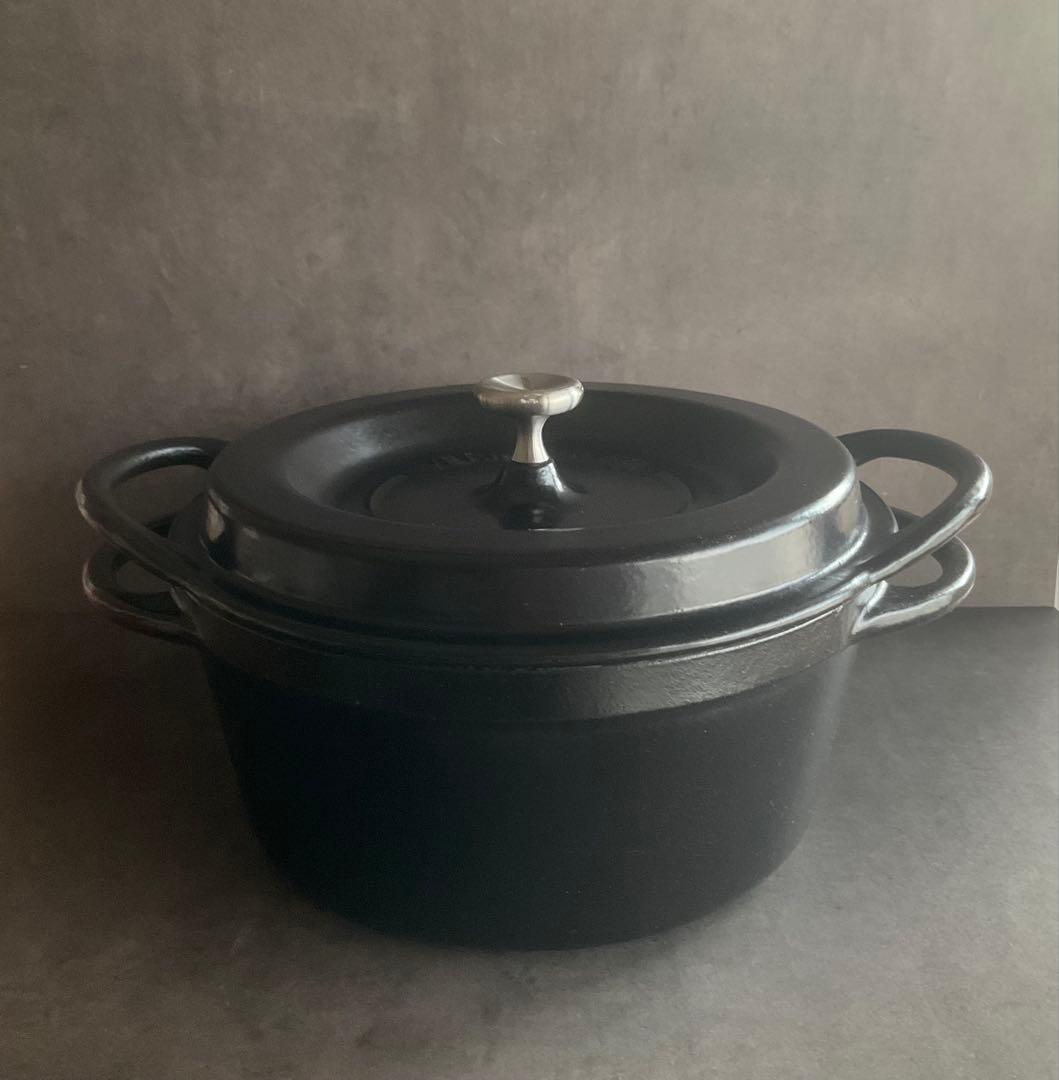 VERMICULAR オーブンポットラウンド　両手鍋 マットブラック　18cm