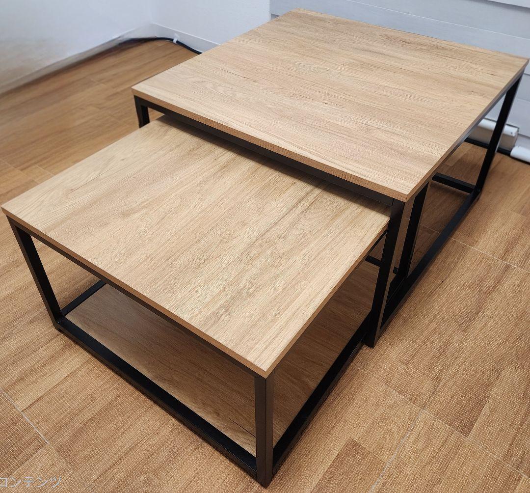 ローテーブル おしゃれ センターテーブル 伸縮 収納 正方形 棚付き テーブル